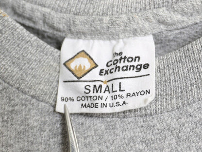 90s USA製 3段 カレッジ プリント 半袖 Tシャツ メンズ レディース S / オールド シングルステッチ カットソー ヘビーウェイト シンプル 灰
