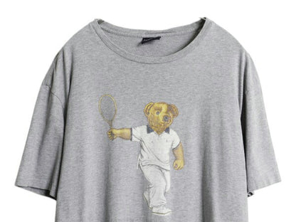00s ポロベア ポロ ラルフローレン プリント 半袖 Tシャツ メンズ L / オールド キャラクター カットソー コットン プリントT シンプル 灰