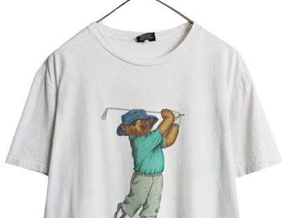 00s ポロベア ポロ ラルフローレン プリント 半袖 Tシャツ メンズ レディース М / オールド キャラクター カットソー コットン プリントT