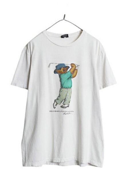 00s ポロベア ポロ ラルフローレン プリント 半袖 Tシャツ メンズ レディース М / オールド キャラクター カットソー コットン プリントT