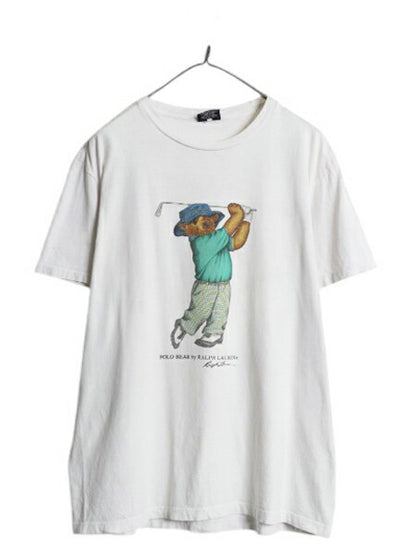 00s ポロベア ポロ ラルフローレン プリント 半袖 Tシャツ メンズ レディース М / オールド キャラクター カットソー コットン プリントT