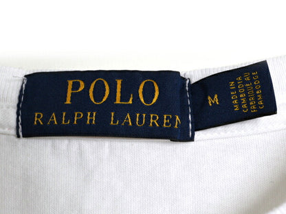 ポロ ラルフローレン プリント 半袖 Tシャツ メンズ レディース M カットソー シングルステッチ オリンピック 星条旗 アメリカ代表 限定 白