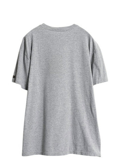 ポロジーンズ ラルフローレン 星条旗 プリント 半袖 Tシャツ メンズ M 古着 カットソー アート イラスト グラフィック ワンポイント グレー