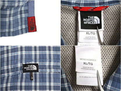 ノースフェイス チェック 長袖 シャツ メンズ XL 古着 長袖シャツ ポケット付き ワンポイント マルチカラー MODAL 大きいサイズ カジュアル