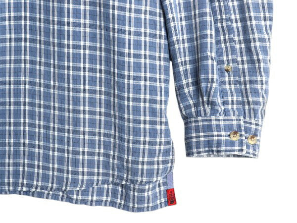 ノースフェイス チェック 長袖 シャツ メンズ XL 古着 長袖シャツ ポケット付き ワンポイント マルチカラー MODAL 大きいサイズ カジュアル