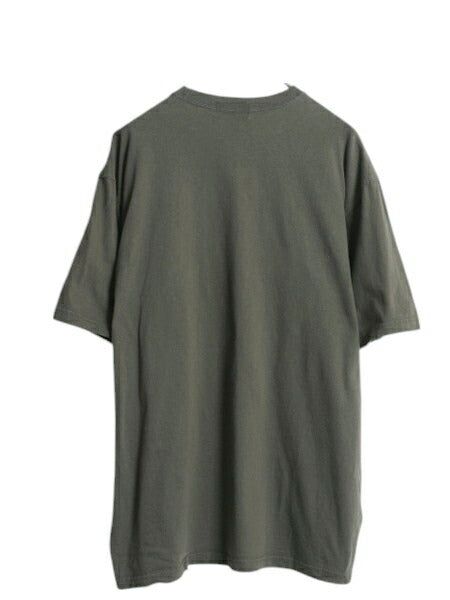 00s USA製 エディーバウアー 無地 半袖 Tシャツ メンズ M / オールド コットン カットソー ヘビーウェイト シンプル ゆったり ブランク 緑