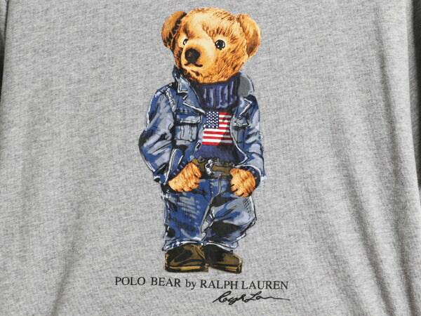 ポロベア ポロ ラルフローレン プリント 半袖 Tシャツ メンズ XL キャラクター コットン カットソー シングルステッチ 大きいサイズ グレー