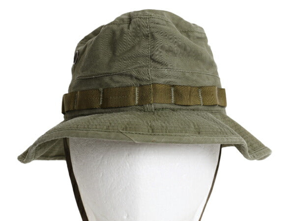 80s 米軍実物 US ARMY ジャングル ハット 実寸 54cm XS 程/ 82年製 ヴィンテージ ミリタリー リップストップ コットン 無地 カーキ 当時物