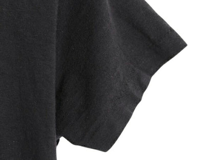 70s 80s ハーレー ダビットソン 両面 プリント 半袖 Tシャツ キッズ 120cm 程/ ヴィンテージ バイク シングルステッチ シンプル 子ども 黒
