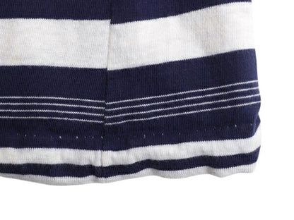 60s 70s ボーダー 半袖 Tシャツ ワンピース キッズ ガールズ 130cm ヴィンテージ 100% コットン ひざ上丈 マルチカラー シンプル ゆったり