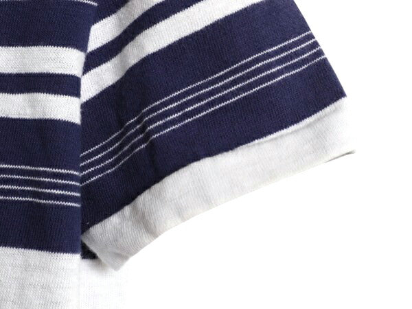 60s 70s ボーダー 半袖 Tシャツ ワンピース キッズ ガールズ 130cm ヴィンテージ 100% コットン ひざ上丈 マルチカラー シンプル ゆったり