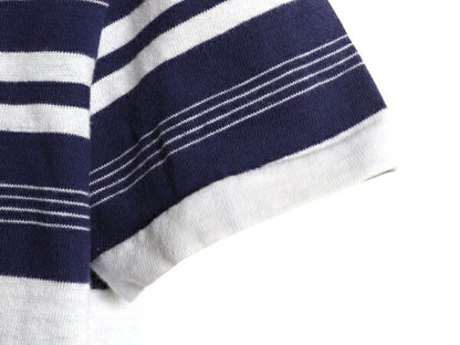 60s 70s ボーダー 半袖 Tシャツ ワンピース キッズ ガールズ 130cm ヴィンテージ 100% コットン ひざ上丈 マルチカラー シンプル ゆったり