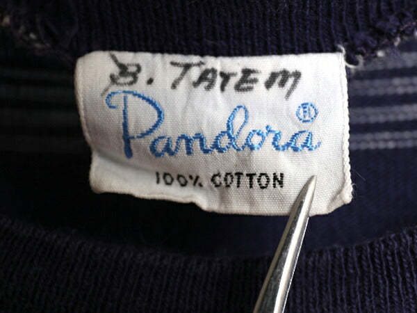 60s 70s ボーダー 半袖 Tシャツ ワンピース キッズ ガールズ 130cm ヴィンテージ 100% コットン ひざ上丈 マルチカラー シンプル ゆったり
