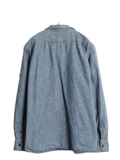 00s ローレンジーンズ ラルフローレン 長袖 シャンブレー シャツ レディース XL / 長袖シャツ ヴィンテージ モデル マチ付き 大きいサイズ