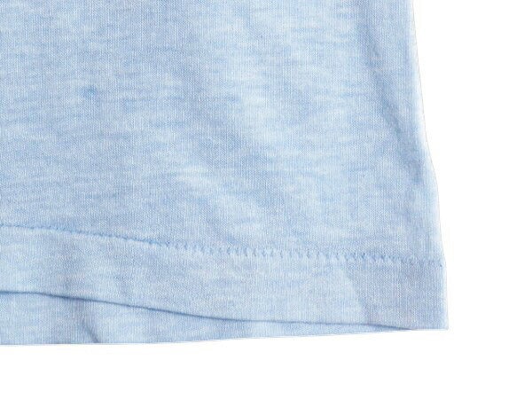 70s ミッキー 染込み 両面 プリント Tシャツ キッズ ベビー 90cm 程 ヴィンテージ ディズニー オフィシャル キャラクター イラスト ブルー