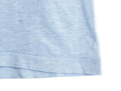 70s ミッキー 染込み 両面 プリント Tシャツ キッズ ベビー 90cm 程 ヴィンテージ ディズニー オフィシャル キャラクター イラスト ブルー
