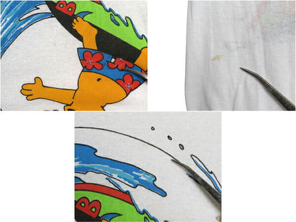90s USA製 シンプソンズ プリント 半袖 Tシャツ レディース XS キッズ 150cm 程 古着 オールド キャラクター イラスト シングルステッチ 白