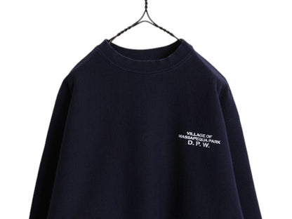 90s USA製 キャンバー プリント スウェット メンズ XL / 90年代 オールド CAMBER トレーナー 裏起毛 ヘビーウェイト 大きいサイズ ネイビー