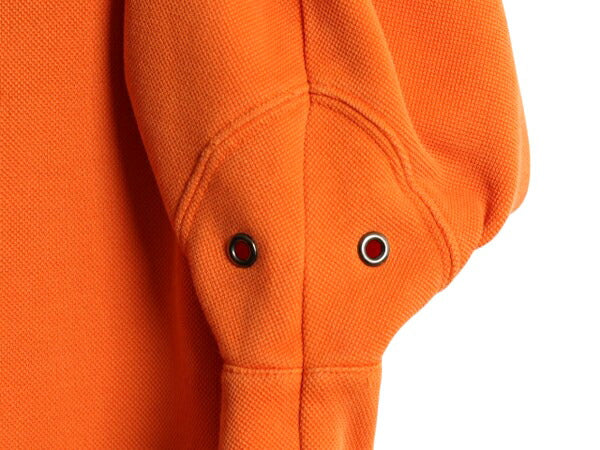 90s LAUREN ラルフローレン ハイネック 鹿の子 スウェット レディース M 程 オールド ポロ プルオーバー カットソー モックネック オレンジ