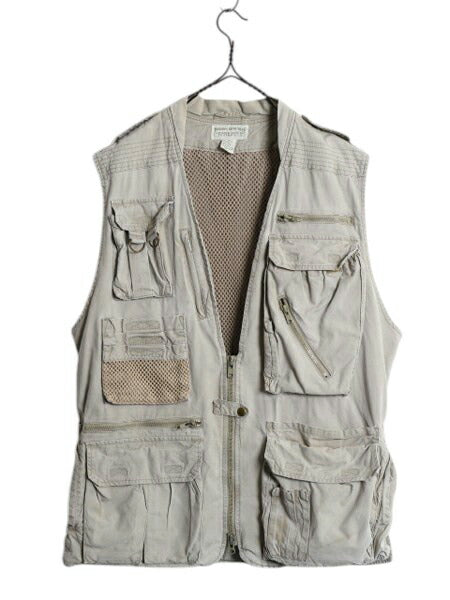 80s バナナリパブリック サファリ ベスト メンズ L / ヴィンテージ BANANA REPUBLIC Safari&Travel アウトドア ハンティング フィッシング
