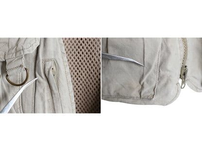 80s バナナリパブリック サファリ ベスト メンズ L / ヴィンテージ BANANA REPUBLIC Safari&Travel アウトドア ハンティング フィッシング