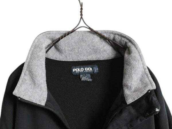 90s ポロゴルフ ラルフローレン ハーフジップ ジャケット メンズ XL オールド ポロ プルオーバー メッシュ ライナー 大きいサイズ ブラック