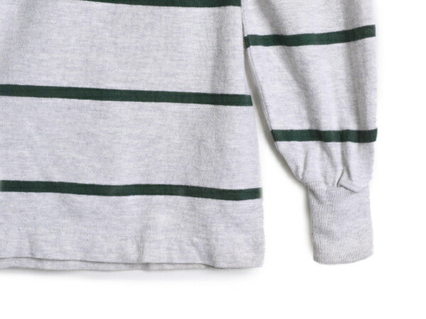 80s USA製 エルエルビーン ボーダー 長袖 ラガー シャツ メンズ XL / 古着 80年代 ヴィンテージ LLBEAN 長袖シャツ ラグビー 大きいサイズ