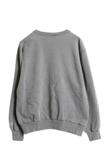 90s チャンピオン ワンポイント スウェット メンズ レディース L 古着 90年代 オールド Champion 裏起毛 トレーナー スクリプト ロゴ 刺繍