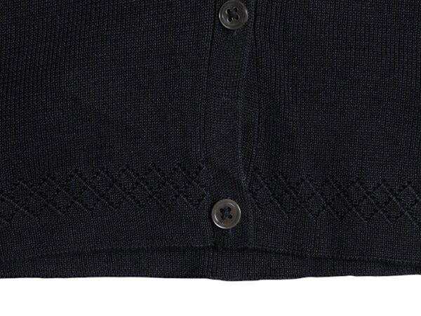 00s LAUREN ラルフローレン 高級 100% シルク 半袖 ニット カーディガン レディース L オールド ポロ 薄手 前開き 羽織り セーター 黒 無地