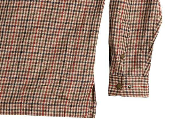 00s LAUREN ラルフローレン フルジップ シャツ ジャケット レディース M オールド ガンクラブ チェック 長袖シャツ 襟 スウェード ボックス