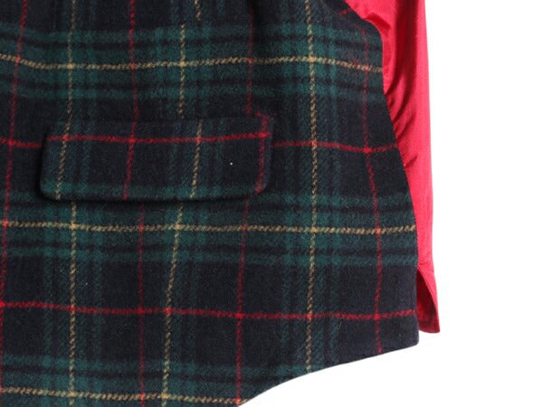 90s J CREW チェック テーラード ベスト レディース L / オールド 旧タグ ジェイクルー 巨人タグ ウール ナイロン カシミヤ 前開き 重ね着