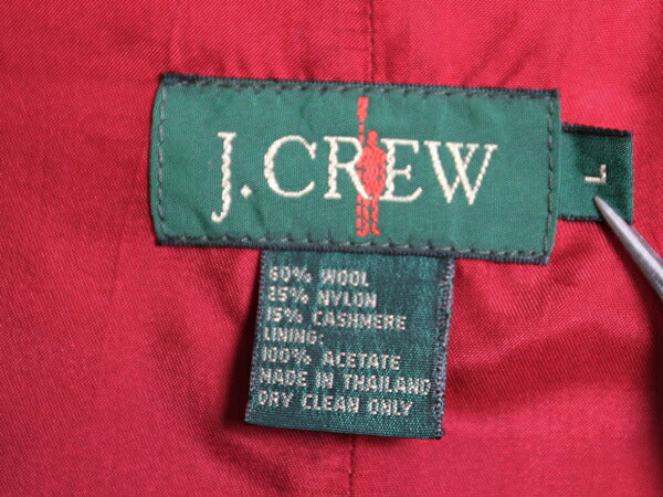 90s J CREW チェック テーラード ベスト レディース L / オールド 旧タグ ジェイクルー 巨人タグ ウール ナイロン カシミヤ 前開き 重ね着