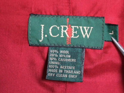 90s J CREW チェック テーラード ベスト レディース L / オールド 旧タグ ジェイクルー 巨人タグ ウール ナイロン カシミヤ 前開き 重ね着
