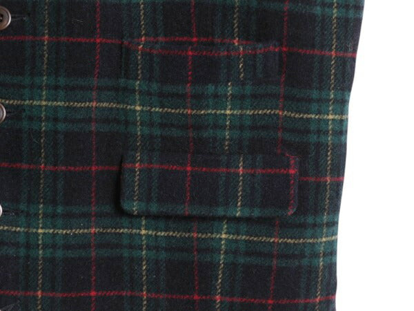 90s J CREW チェック テーラード ベスト レディース L / オールド 旧タグ ジェイクルー 巨人タグ ウール ナイロン カシミヤ 前開き 重ね着