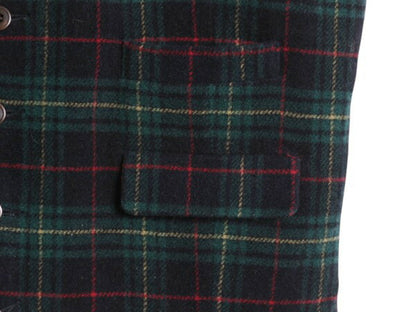 90s J CREW チェック テーラード ベスト レディース L / オールド 旧タグ ジェイクルー 巨人タグ ウール ナイロン カシミヤ 前開き 重ね着