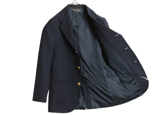 90s USA製 ブルックスブラザーズ テーラード ジャケット ボーイズ 130cm 程/ オールド Brooks Brothers ブレザー 紺ブレ 金ボタン 3ボタン