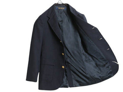 90s USA製 ブルックスブラザーズ テーラード ジャケット ボーイズ 130cm 程/ オールド Brooks Brothers ブレザー 紺ブレ 金ボタン 3ボタン