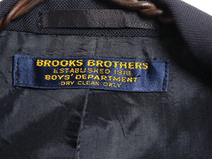 90s USA製 ブルックスブラザーズ テーラード ジャケット ボーイズ 130cm 程/ オールド Brooks Brothers ブレザー 紺ブレ 金ボタン 3ボタン