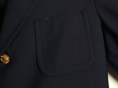 90s USA製 ブルックスブラザーズ テーラード ジャケット ボーイズ 130cm 程/ オールド Brooks Brothers ブレザー 紺ブレ 金ボタン 3ボタン