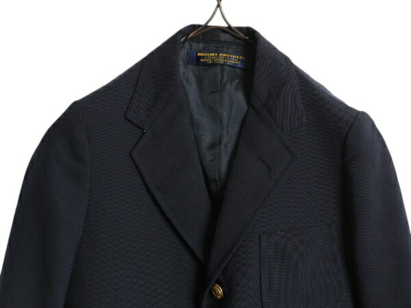 90s USA製 ブルックスブラザーズ テーラード ジャケット ボーイズ 130cm 程/ オールド Brooks Brothers ブレザー 紺ブレ 金ボタン 3ボタン