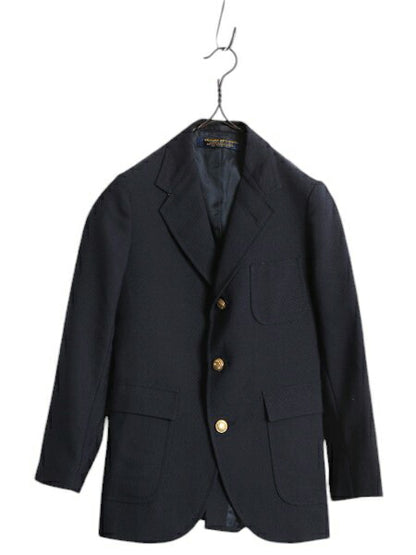 90s USA製 ブルックスブラザーズ テーラード ジャケット ボーイズ 130cm 程/ オールド Brooks Brothers ブレザー 紺ブレ 金ボタン 3ボタン