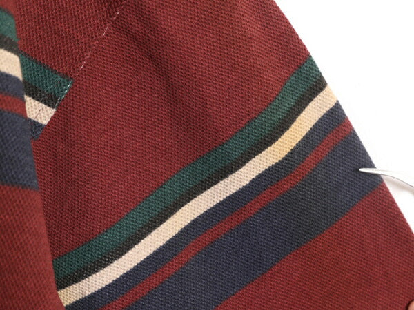 90s ドッカーズ リーバイス ボーダー 長袖 ポロシャツ メンズ L 古着 DOCKERS LEVIS 90年代 オールド 長袖シャツ 鹿の子 マルチカラー 厚手