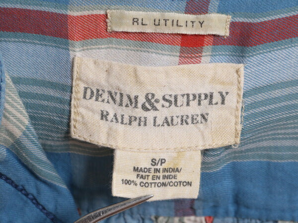 デニム&サプライ ラルフローレン マドラス チェック 長袖 シャツ レディース S / DENIM&SUPPLY マチ付き ヴィンテージ タイプ マルチカラー