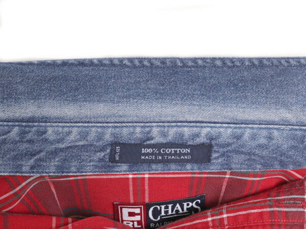 90s チャップス ラルフローレン チェック 長袖 ボタンダウン シャツ メンズ XL / 90年代 オールド CHAPS ポロ 長袖シャツ BD 大きいサイズ