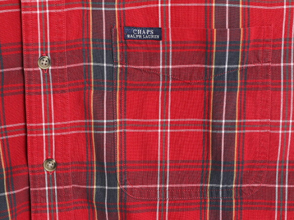 90s チャップス ラルフローレン チェック 長袖 ボタンダウン シャツ メンズ XL / 90年代 オールド CHAPS ポロ 長袖シャツ BD 大きいサイズ