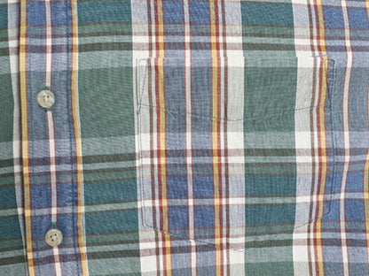 90s ドッカーズ リーバイス チェック 長袖 ボタンダウン シャツ メンズ M 古着 90年代 オールド LEVIS DOCKERS ポケット付き マルチカラー