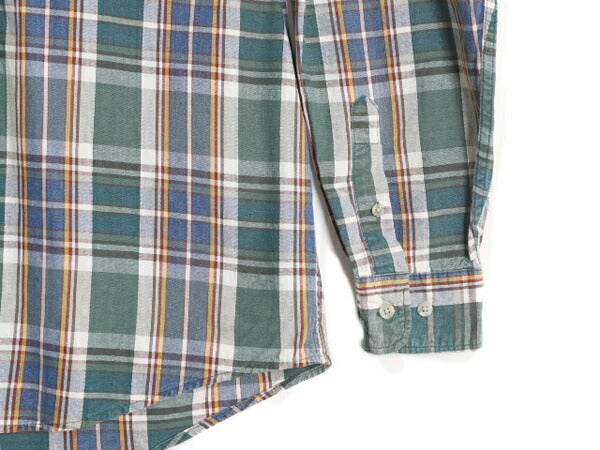 90s ドッカーズ リーバイス チェック 長袖 ボタンダウン シャツ メンズ M 古着 90年代 オールド LEVIS DOCKERS ポケット付き マルチカラー