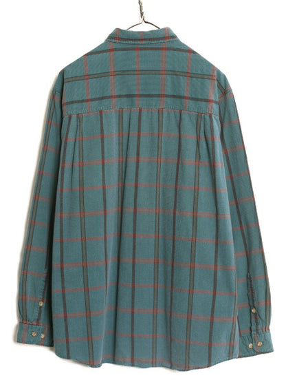 80s バナナリパブリック チェック 長袖 シャツ XL 古着 80年代 旧タグ ヴィンテージ BANANA REPUBLIC 大きいサイズ コットン マルチカラー