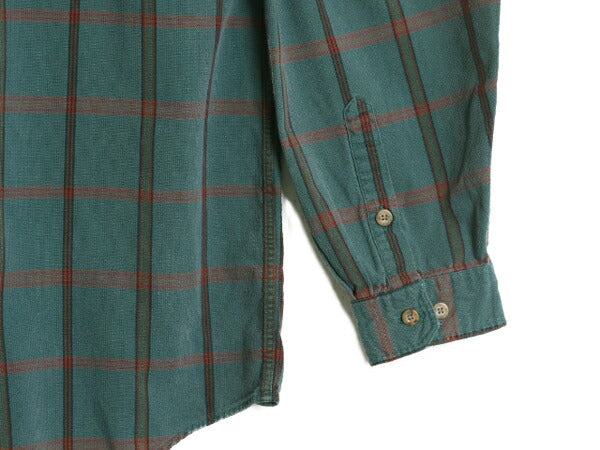 80s バナナリパブリック チェック 長袖 シャツ XL 古着 80年代 旧タグ ヴィンテージ BANANA REPUBLIC 大きいサイズ コットン マルチカラー