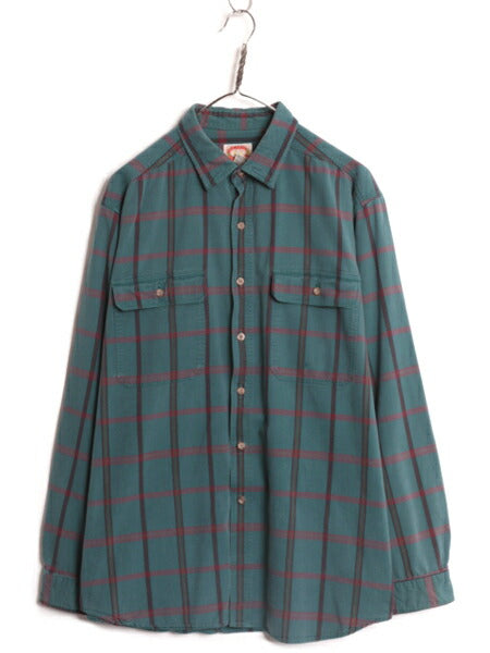 80s バナナリパブリック チェック 長袖 シャツ XL 古着 80年代 旧タグ ヴィンテージ BANANA REPUBLIC 大きいサイズ コットン マルチカラー